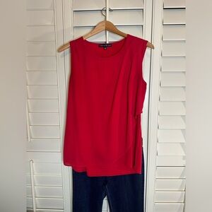 Red Preston & York sleeveless shell blouse